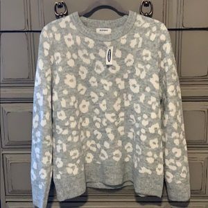 White leopard sweater